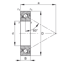 ǽ|S BSB025062-2RS-T, 򣬽| a = 60ƹɂ(c)ܷ