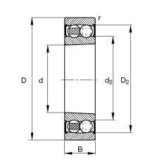 {(dio)S 2213-K-2RS-TVH-C3, (j) DIN 630 (bio)(zhn)Ҫߴ, FF 1:12ɂ(c)ܷ