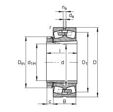 {ĝLS 23240-B-K-MB + H2340,  DIN 635-2 ˜ʵҪߴ, F׺;o